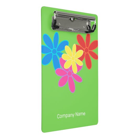 MODERNE FARBBIGE ABSTRAKTE BLUME PATTERNAME MINI KLEMMBRETT (Schrägansicht)