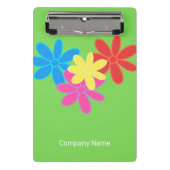 MODERNE FARBBIGE ABSTRAKTE BLUME PATTERNAME MINI KLEMMBRETT (Vorderseite)