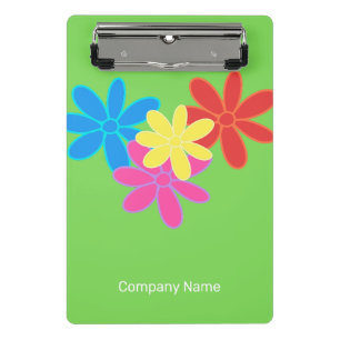 MODERNE FARBBIGE ABSTRAKTE BLUME PATTERNAME MINI KLEMMBRETT