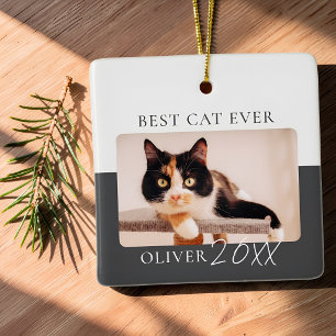 Moderne Farbblock-Anpassung Bestes-Katze-aller-Zei Keramikornament