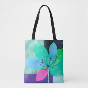 Moderne Farbblock-Blumentasche Tasche