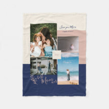 Moderne Farbblock-FotoCollage für die Mama