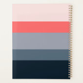 Moderne Farbblock Pink Grau Individuelles Monogram Planer (Rückseite)