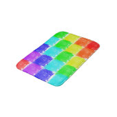 Moderne Farbblöcke Abstraktes Muster Badematte (Schrägansicht)