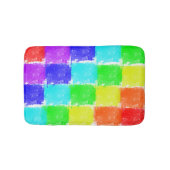 Moderne Farbblöcke Abstraktes Muster Badematte (Vorderseite)