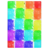 Moderne Farbblöcke Abstraktes Muster Klemmbrett (Rückseite)