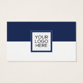 Moderne Farbblöcke Blaue weiße Visitenkarten (Rückseite)