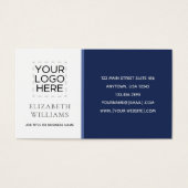 Moderne Farbblöcke Blaue weiße Visitenkarten (Vorderseite)