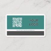 Moderne Farbblöcke | Green Gray White Business Visitenkarte (Rückseite)