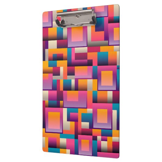 Moderne Farbblöcke Klemmbrett (Links)