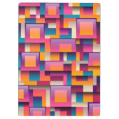 Moderne Farbblöcke Klemmbrett (Rückseite)