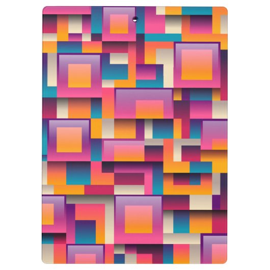 Moderne Farbblöcke Klemmbrett (Rückseite)