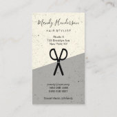 Moderne Farbblöcke | Scheren-Logo Visitenkarte (Rückseite)