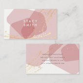 Moderne Farbblöcke und Gold Spatter Visitenkarte (Vorne/Hinten)