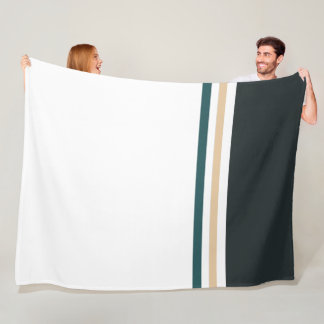 Moderne Farbblöcke und Streifen Fleecedecke