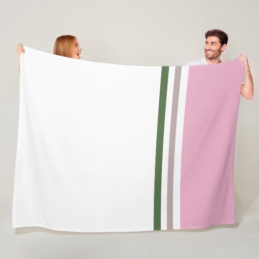 Moderne Farbblöcke und Streifen Fleecedecke (Beispiel)