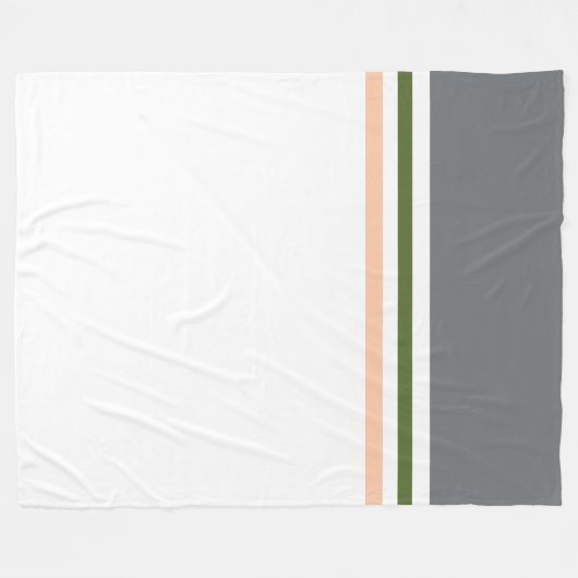 Moderne Farbblöcke und Streifen Fleecedecke (Vorderseite (Horizontal))