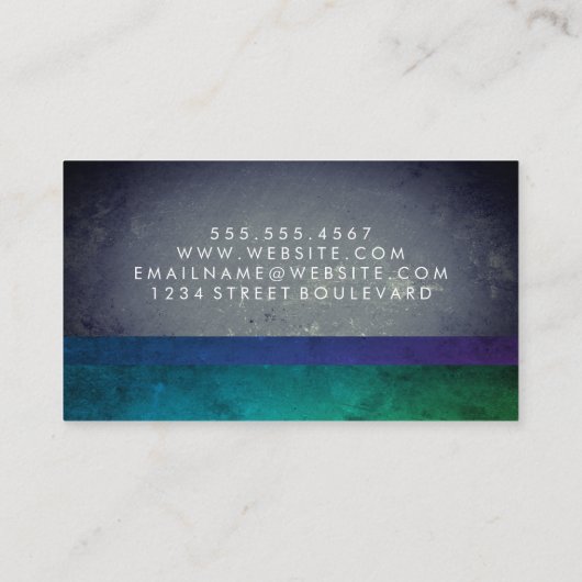 Moderne Farbblöcke Visitenkarte (Rückseite)