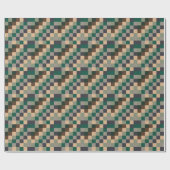 Moderne Farbchecks Schachbrett Geschenkpapier (Flach)