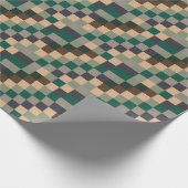 Moderne Farbchecks Schachbrett Geschenkpapier (Ecke)