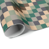 Moderne Farbchecks Schachbrett Geschenkpapier (Rolleneckpunkt)