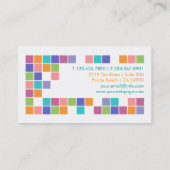 Moderne Farbe deckt Mosaik-Profil-Visitenkarte mit Visitenkarte (Rückseite)