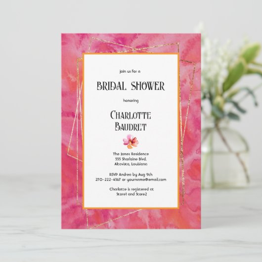 Moderne Farbe Einladung (Stehend Vorderseite)