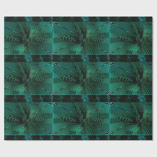 MODERNE FARBE GRÜN GESCHENKPAPIER (Flach)