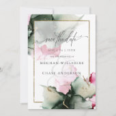 Moderne Farbe Grün Rosa Farbe Abstrakt (Vorderseite)