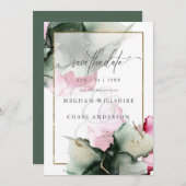 Moderne Farbe Grün Rosa Farbe Abstrakt (Vorne/Hinten)