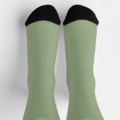 Moderne Farbe Grün Schlicht Solid Color Socken (Oben)