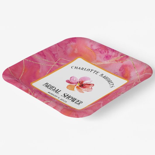 Moderne Farbe Pappteller (Gewinkelt)