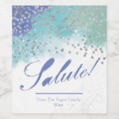 Moderne Farbe, Salute! Weinetikett (Einzelnes Label)