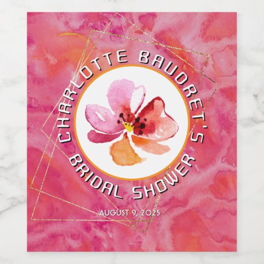 Moderne Farbe Weinetikett (Einzelnes Label)