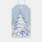 Moderne FARBE zum Schneebaum Geschenkanhänger (Rückseite)