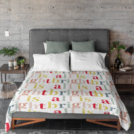 Moderne Farben alles ist hell | Happy Holiday Fleecedecke