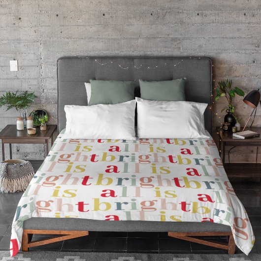 Moderne Farben alles ist hell | Happy Holiday Fleecedecke