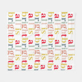 Moderne Farben alles ist hell | Happy Holiday Fleecedecke (Vorderseite (Horizontal))