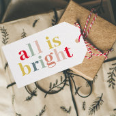 Moderne Farben alles ist hell | Happy Holiday Geschenkanhänger