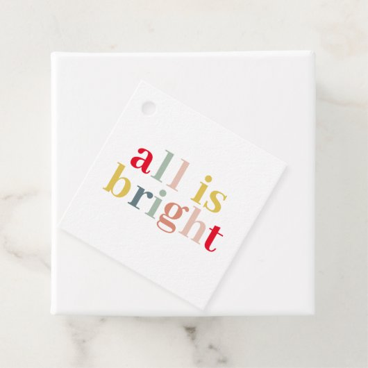 Moderne Farben alles ist hell | Happy Holiday Geschenkanhänger (Beispiel)