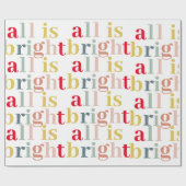 Moderne Farben alles ist hell | Happy Holiday Geschenkpapier (Flach)