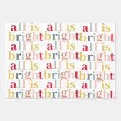 Moderne Farben alles ist hell | Happy Holiday Geschenkpapier Set (Vorderseite 2)