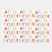 Moderne Farben alles ist hell | Happy Holiday Geschenkpapier Set (Vorderseite)