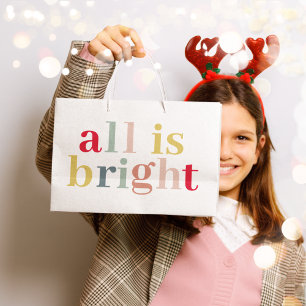 Moderne Farben alles ist hell   Happy Holiday Große Geschenktüte