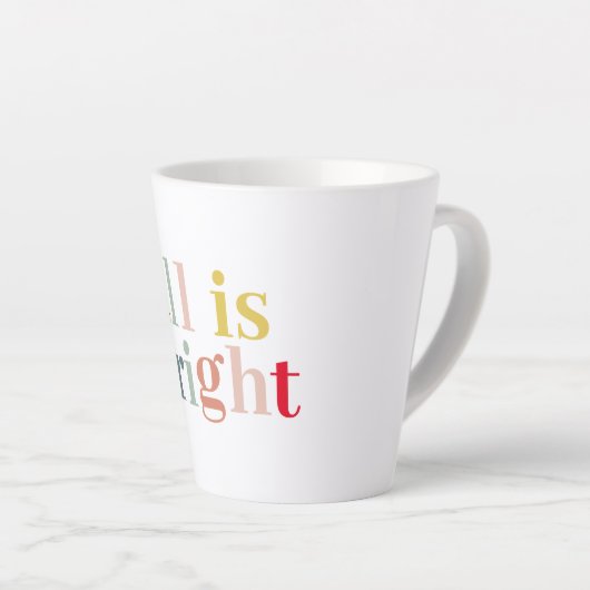 Moderne Farben alles ist hell | Happy Holiday Milchtasse (Rechte Ecke)