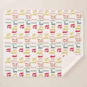 Moderne Farben alles ist hell | Happy Holiday Sherpadecke (Vorderseite (Horizontal))