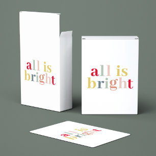Moderne Farben alles ist hell Happy Holiday Spielkarten