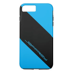Moderne Farben Blau/Schwarzer Streifen Persönlich Case-Mate iPhone Hülle