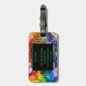 Moderne Farben Buddha Wasserfarbe Gepäckanhänger (Rückseite vertikal)