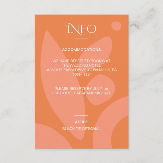 Moderne Farben Collage, Unterkunft Begleitkarte (Vorderseite)